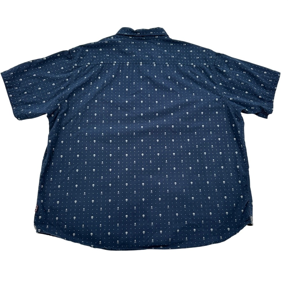 Lions Crest English Laundry Button Down Shirt Skull Print Comfy Menswear Sz M
